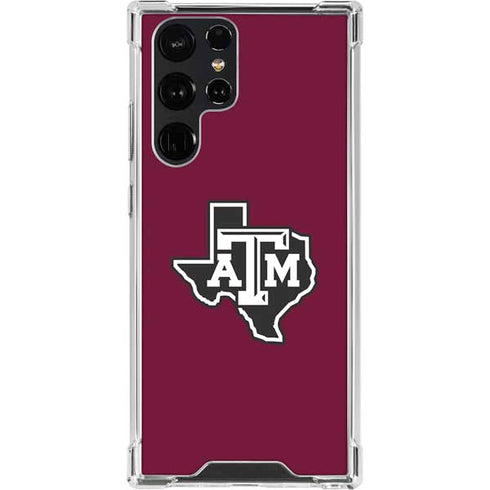 Texas A&M University Black Logo Galaxy S22 Ultra Clear Case