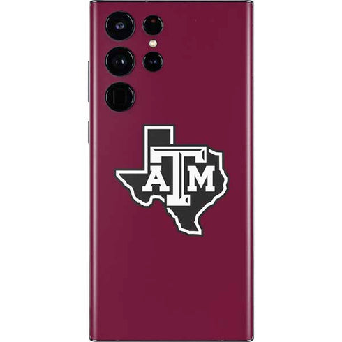 Texas A&M University Black Logo Galaxy S22 Ultra Skin