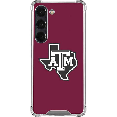 Texas A&M University Black Logo Galaxy S23 Clear Case