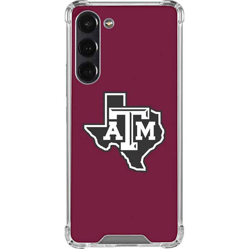 Texas A&M University Black Logo Galaxy S23 FE Clear Case