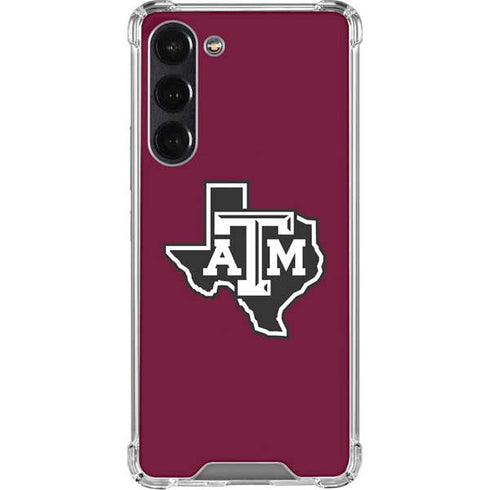 Texas A&M University Black Logo Galaxy S23 Plus Clear Case