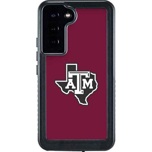 Texas A&M University Black Logo Galaxy S23 Plus Waterproof Case