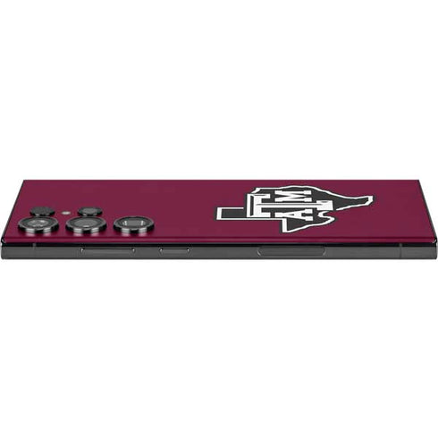 Texas A&M University Black Logo Galaxy Skins