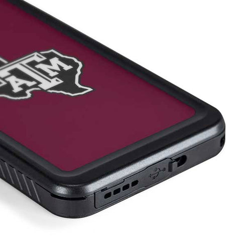 Texas A&M University Black Logo Galaxy S23 Waterproof Case