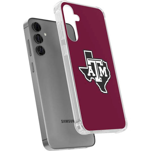 Texas A&M University Black Logo Galaxy S24 Plus Clear Case
