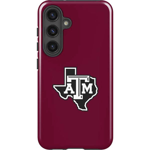 Texas A&M University Black Logo Galaxy S24 Plus Impact Case