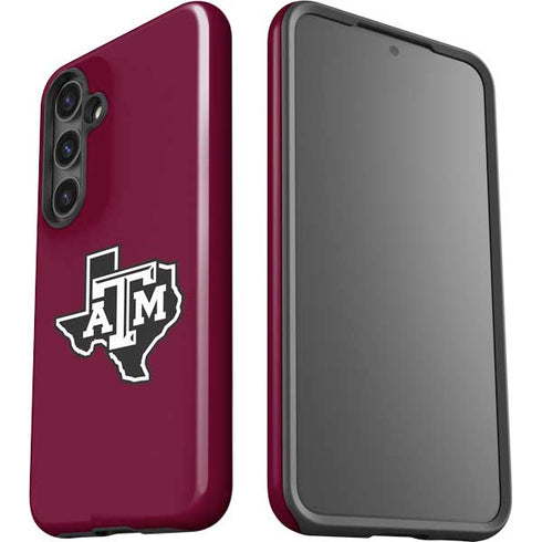 Texas A&M University Black Logo Galaxy S24 Plus Impact Case