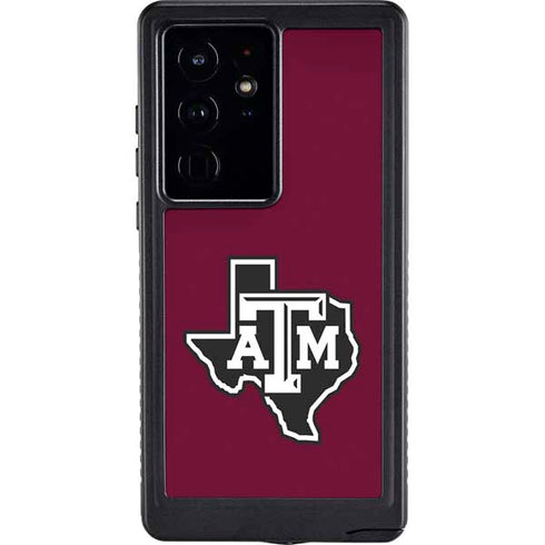 Texas A&M University Black Logo Galaxy S24 Ultra Waterproof Case