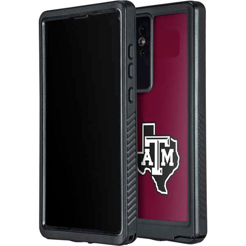 Texas A&M University Black Logo Galaxy S24 Ultra Waterproof Case