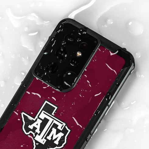 Texas A&M University Black Logo Galaxy S24 Ultra Waterproof Case