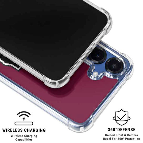 Texas A&M University Black Logo Galaxy S25 FE Clear Case
