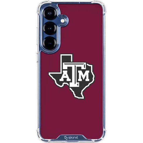 Texas A&M University Black Logo Galaxy S25 Plus Clear Case