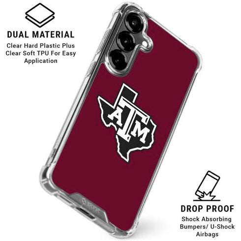 Texas A&M University Black Logo Galaxy S26 Clear Case