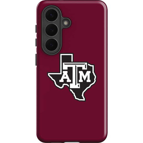 Texas A&M University Black Logo Galaxy S26 Impact Case