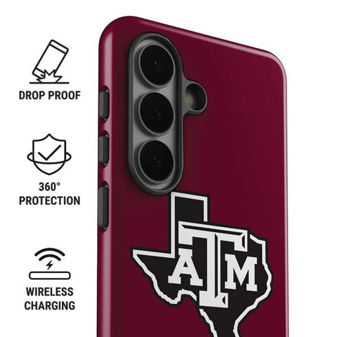 Texas A&M University Black Logo Galaxy S26 Plus Impact Case
