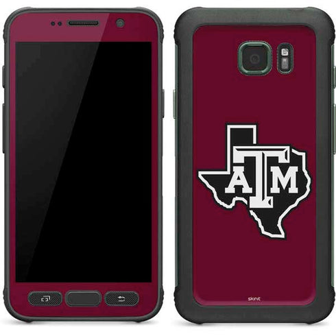 Texas A&M University Black Logo Galaxy S7 Active Skin