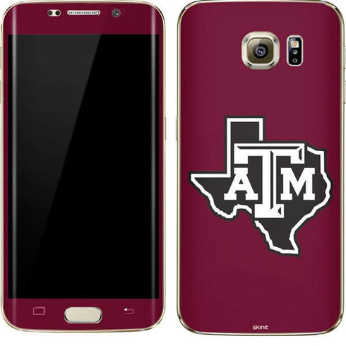 Texas A&M University Black Logo Galaxy S7 Edge Skin