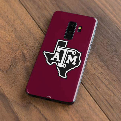 Texas A&M University Black Logo Galaxy S9 Plus Skin