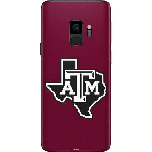 Texas A&M University Black Logo Galaxy S9 Skin