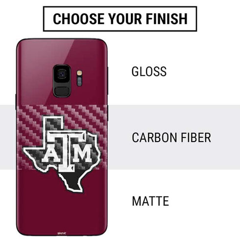 Texas A&M University Black Logo Galaxy S9 Skin