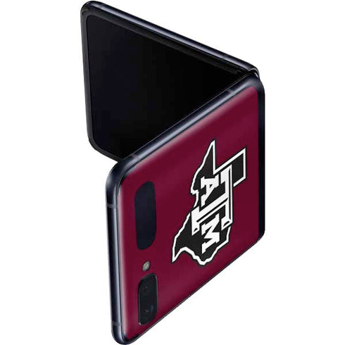 Texas A&M University Black Logo Galaxy Z Flip Skin