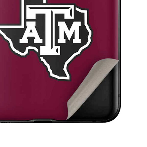 Texas A&M University Black Logo Galaxy Z Flip Skin