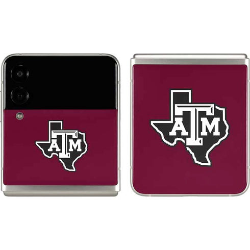 Texas A&M University Black Logo Galaxy Z Flip3 5G Skin