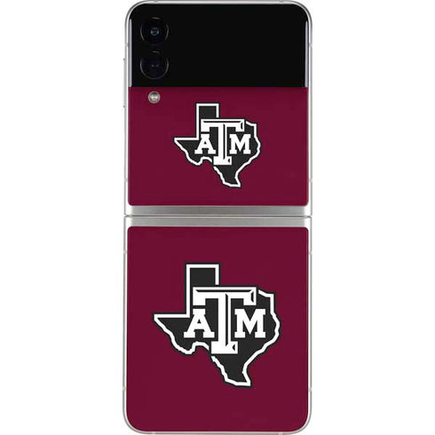 Texas A&M University Black Logo Galaxy Z Flip3 5G Skin