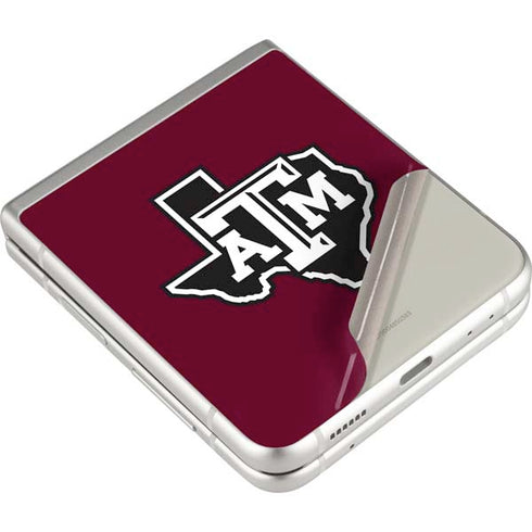 Texas A&M University Black Logo Galaxy Z Flip3 5G Skin