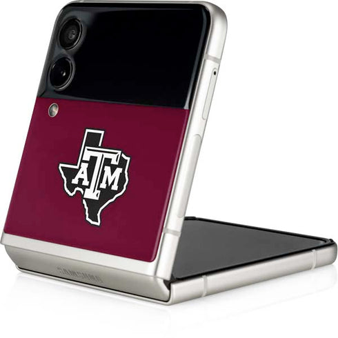 Texas A&M University Black Logo Galaxy Z Flip3 5G Skin