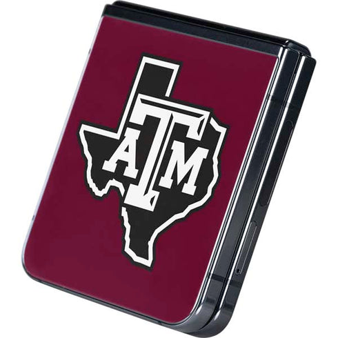 Texas A&M University Black Logo Galaxy Z Flip5 5G Skin