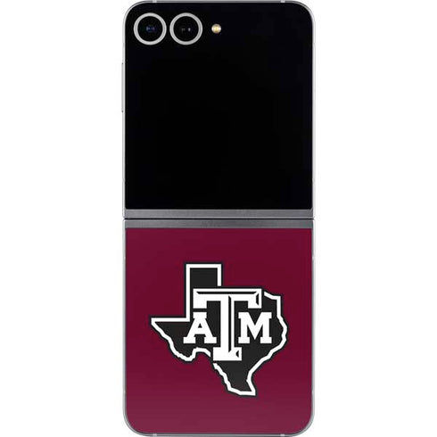 Texas A&M University Black Logo Galaxy Z Flip6 Skin