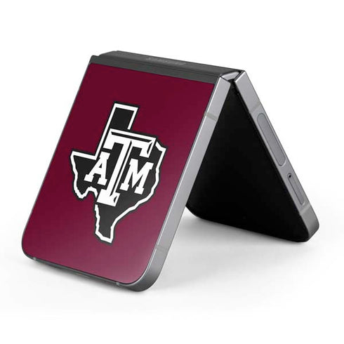 Texas A&M University Black Logo Galaxy Z Flip6 Skin