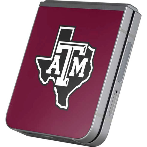 Texas A&M University Black Logo Galaxy Z Flip6 Skin