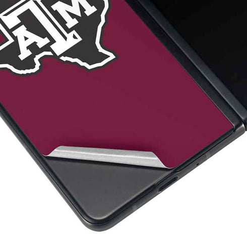 Texas A&M University Black Logo Galaxy Z Fold3 5G Skin