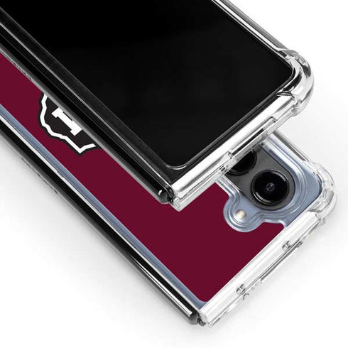 Texas A&M University Black Logo Galaxy Z Fold5 5G Clear Case