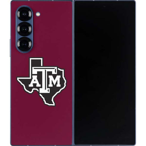 Texas A&M University Black Logo Galaxy Z Fold6 Skin