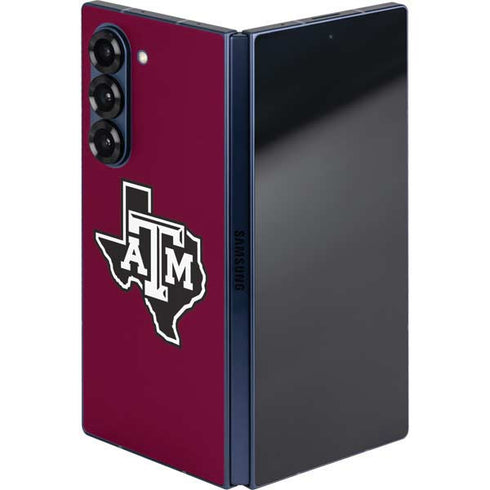 Texas A&M University Black Logo Galaxy Z Fold6 Skin