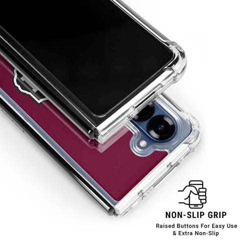 Texas A&M University Black Logo Galaxy Z Fold7 Clear Case
