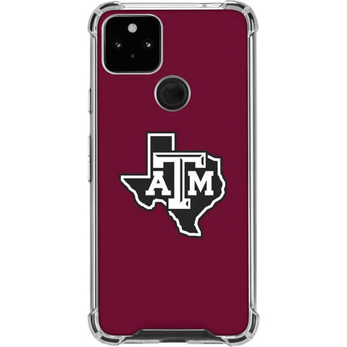 Texas A&M University Black Logo Google Pixel 4a 5G Clear Case