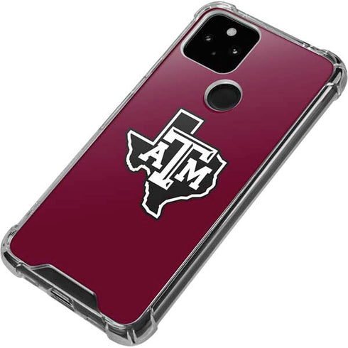 Texas A&M University Black Logo Google Pixel 4a 5G Clear Case