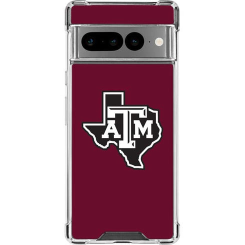 Texas A&M University Black Logo Google Pixel 7 Pro Clear Case