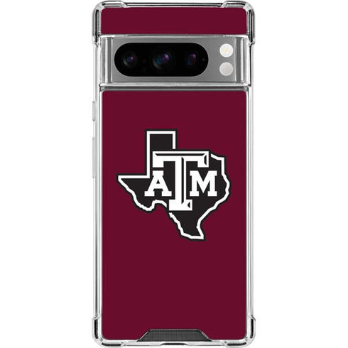 Texas A&M University Black Logo Google Pixel 8 Pro Clear Case