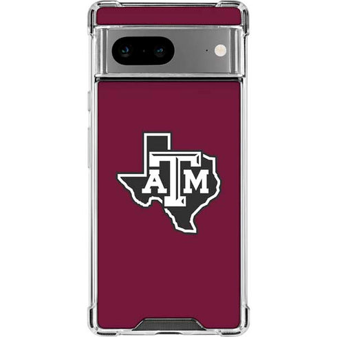 Texas A&M University Black Logo Google Pixel 8a Clear Case