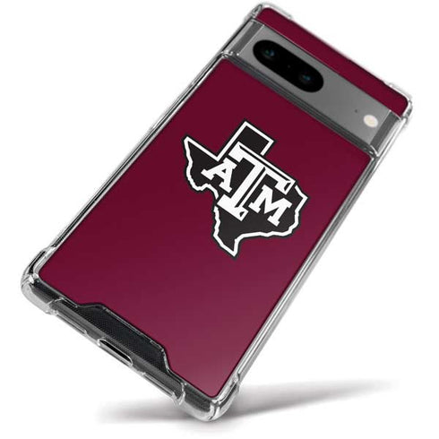 Texas A&M University Black Logo Google Pixel 8a Clear Case