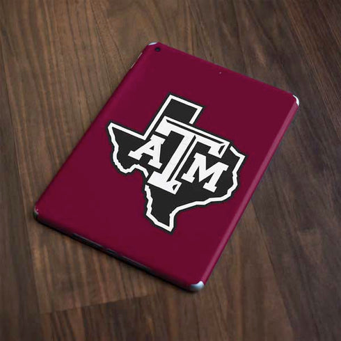 Texas A&M University Black Logo Apple iPad Skin