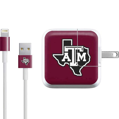 Texas A&M University Black Logo iPad Charger (10W USB) Skin