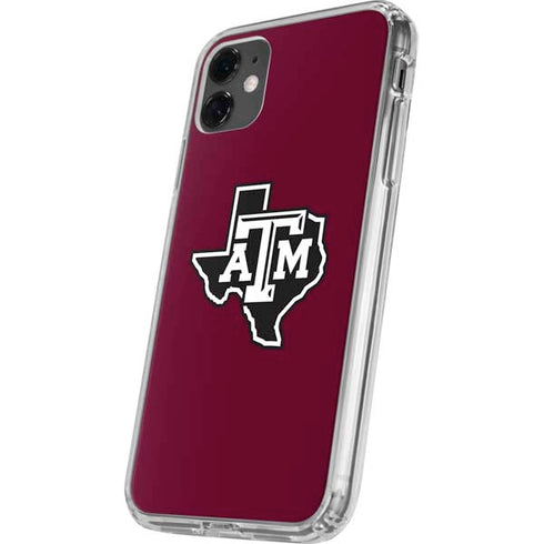 Texas A&M University Black Logo iPhone 11 Clear Case