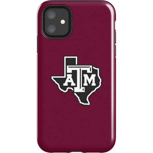 Texas A&M University Black Logo iPhone 11 Impact Case