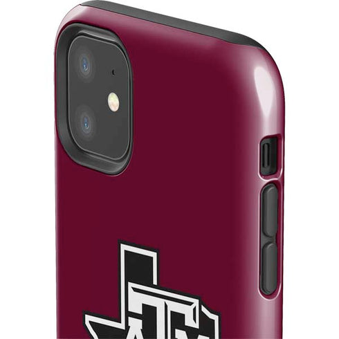 Texas A&M University Black Logo iPhone 11 Impact Case
